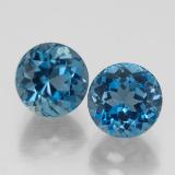 4 carat London Blue Round Facet Topaz 7mm