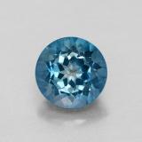 2 carat London Blue Round Facet Topaz 7 mm