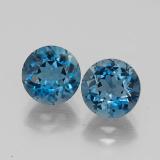 7 mm Topaz 4ct Round Facet in London Blue