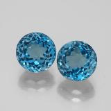 7mm Round Facet Topaz 4ct