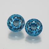 7 mm Round Facet Topaz 4ct