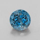 8mm Topaz 2.5ct Round Facet in London Blue
