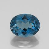 Click for Details 2.5 carat London Blue Oval Facet Topaz 9x7