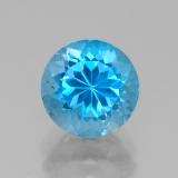 8 mm Topaz 3ct Round Facet in Swiss Blue