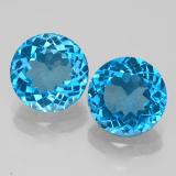 5 ct VVS Round Facet Topaz 8 mm
