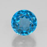 4 carat Swiss Blue Round Facet Topaz 9mm