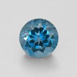 2 carat London Blue Round Facet Topaz 7.5mm