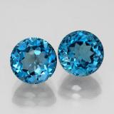 8 mm Topaz 6ct Round Facet in London Blue