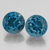 4 carat London Blue Round Facet Topaz 7mm
