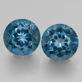 7.5 mm Round Facet Topaz 4ct