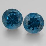7mm Topaz 4ct Round Facet in London Blue