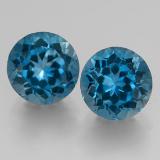 7mm Round Facet Topaz 4ct