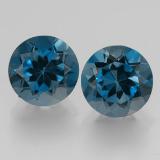 7.5mm Topaz 4ct Round Facet in London Blue