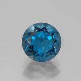 1.5 carat London Blue Round Facet Topaz 7mm