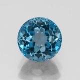 3 carat London Blue Round Facet Topaz 8mm
