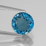 8 mm Topaz 3ct Round Facet in London Blue
