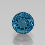 3 carat London Blue Round Facet Topaz 8 mm