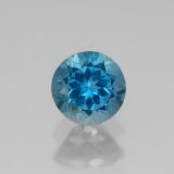 2 carat London Blue Round Facet Topaz 7 mm