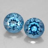 7.5mm Topaz 4ct Round Facet in London Blue