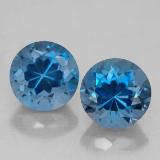 4 carat London Blue Round Facet Topaz 7mm
