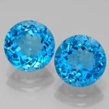 8 mm Round Facet Topaz 5ct