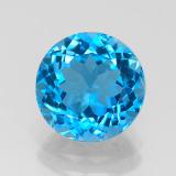 3 ct VS-SI Round Facet Topaz 9 mm