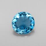 3 carat London Blue Round Facet Topaz 9mm