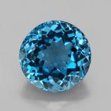 3 carat London Blue Round Facet Topaz 9 mm