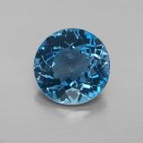 9mm Topaz 3ct Round Facet in London Blue