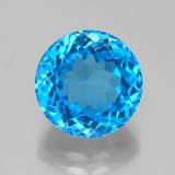 9 mm Topaz 4ct Round Facet in Swiss Blue