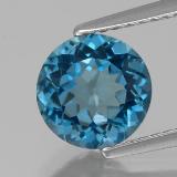 8mm Topaz 2ct Round Facet in London Blue
