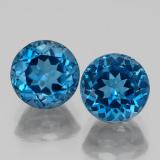 4 carat London Blue Round Facet Topaz 7mm
