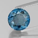 8 mm Topaz 2.5ct Round Facet in London Blue