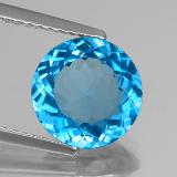 9.5mm Round Facet Topaz 3ct