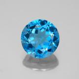 4 carat Swiss Blue Round Facet Topaz 9mm