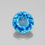 9 mm Round Facet Topaz 3ct