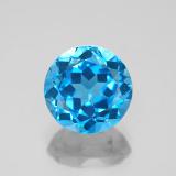9mm Topaz 4ct Round Facet in Swiss Blue