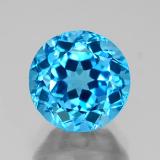 9 mm Round Facet Topaz 4ct