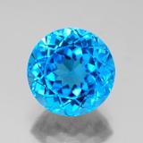 9.5mm Round Facet Topaz 4ct