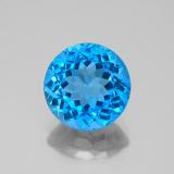 9.5 mm Round Facet Topaz 4ct