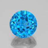 4 carat Swiss Blue Round Facet Topaz 9mm