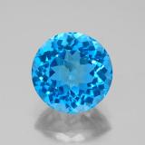 9 mm Topaz 3ct Round Facet in Swiss Blue