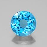 9 mm Round Facet Topaz 3ct