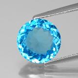 9 mm Round Facet Topaz 3ct
