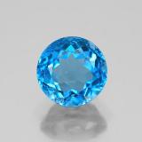 9mm Topaz 3ct Round Facet in Swiss Blue