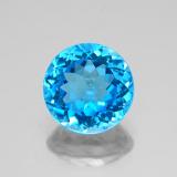 9 mm Topaz 4ct Round Facet in Swiss Blue