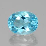 Click for Details 3 ct VVS-VS Oval Facet Topaz 9mm x 7