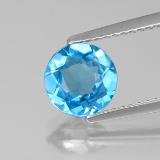 7.5 mm Topaz 1.5ct Round Facet in Swiss Blue
