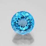 8 mm Topaz 3ct Round Facet in Swiss Blue