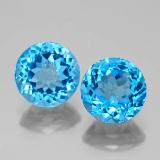 8mm Topaz 5ct Round Facet in Swiss Blue